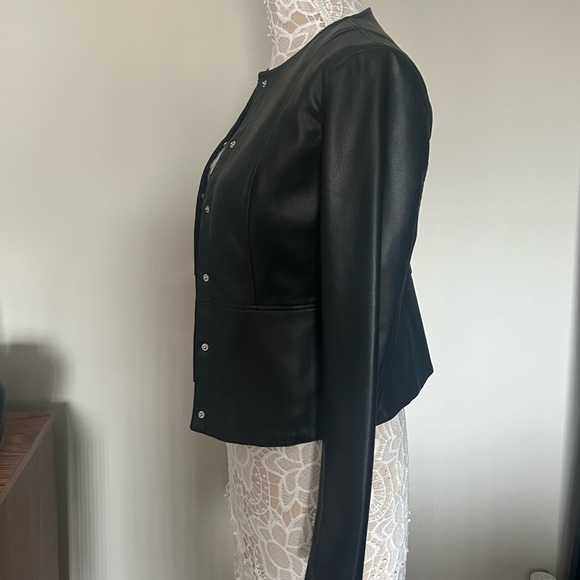 ZARA - Faux Leather Jacket in BLACK - Picture 5 of 10